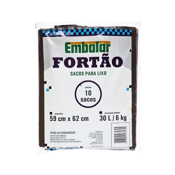 Saco Lixo Fortão 30LT/6KG 58*62 10UN